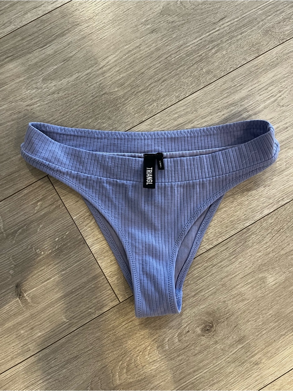 triangl swimwear Ribbed Bikini Bottom in Lavender Blue